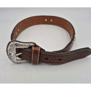 Rhinestone Stud Leather Dog Collar Western Style Adjust Pre-owned NoonA China